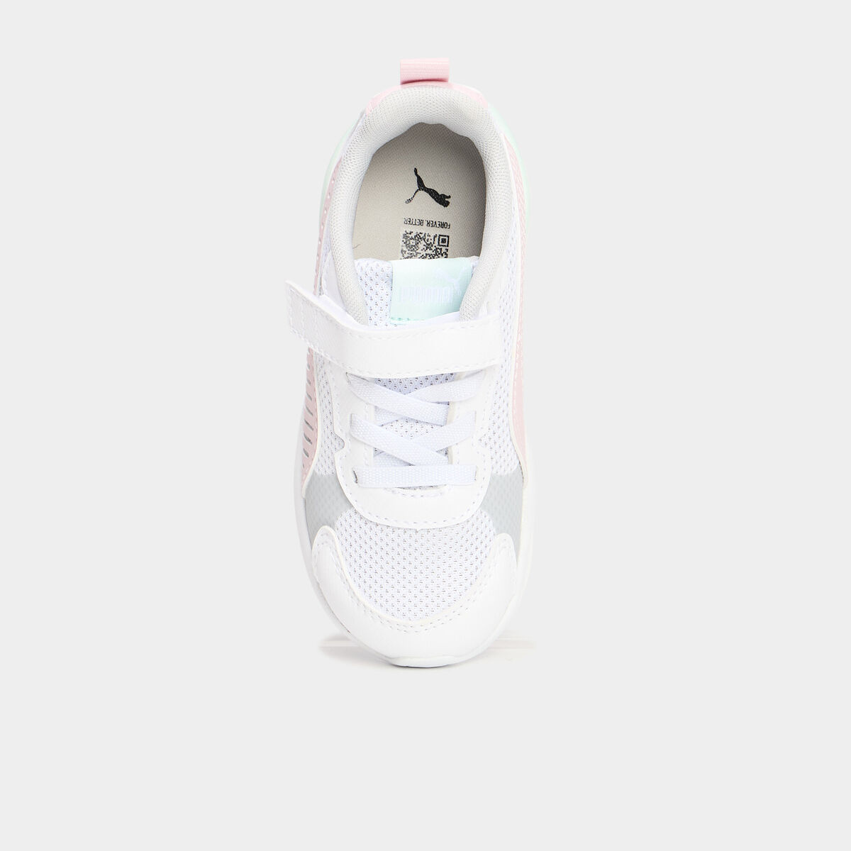 Baskets running &agrave; scratchs Puma XRAY vert pastel fille