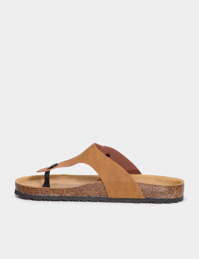 Mules avec boucles marron clair homme