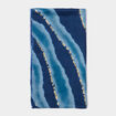 Foulard &agrave; franges courtes bleu femme