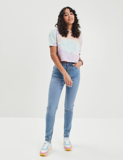 T-shirt cropped oversize Creeks rose femme