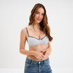 Soutien-gorge triangle padd&eacute; gris femme