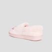Chaussons brodés fourrés rose fille