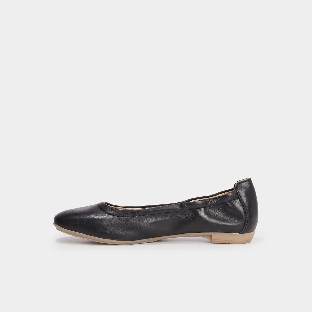 Ballerines en cuir noir femme