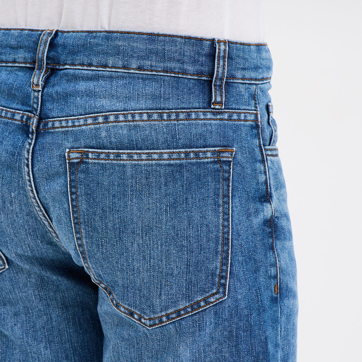 Jeans straight denim 5 poches denim double stone homme
