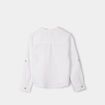 Chemise col mao gaze de coton blanc gar&ccedil;on