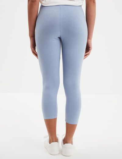 Legging 7/8ème taille élastiquée bleu clair femme