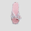 Chaussons mules avec noeuds rose femme