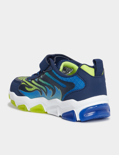 Baskets running lumineuses Liberto bleu garçon