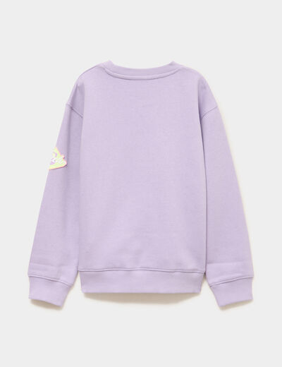 Sweat manches longues Stitch parme fille