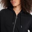 Sweat cropped zippé à capuche Liberto noir femme
