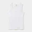 D&eacute;bardeur allaitement col rond stretch blanc femme maternit&eacute;