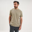 T-shirt droit en coton manches courtes vert homme