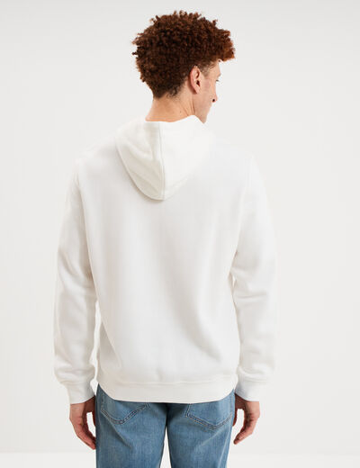 Sweat hoodie molleton Creeks blanc homme