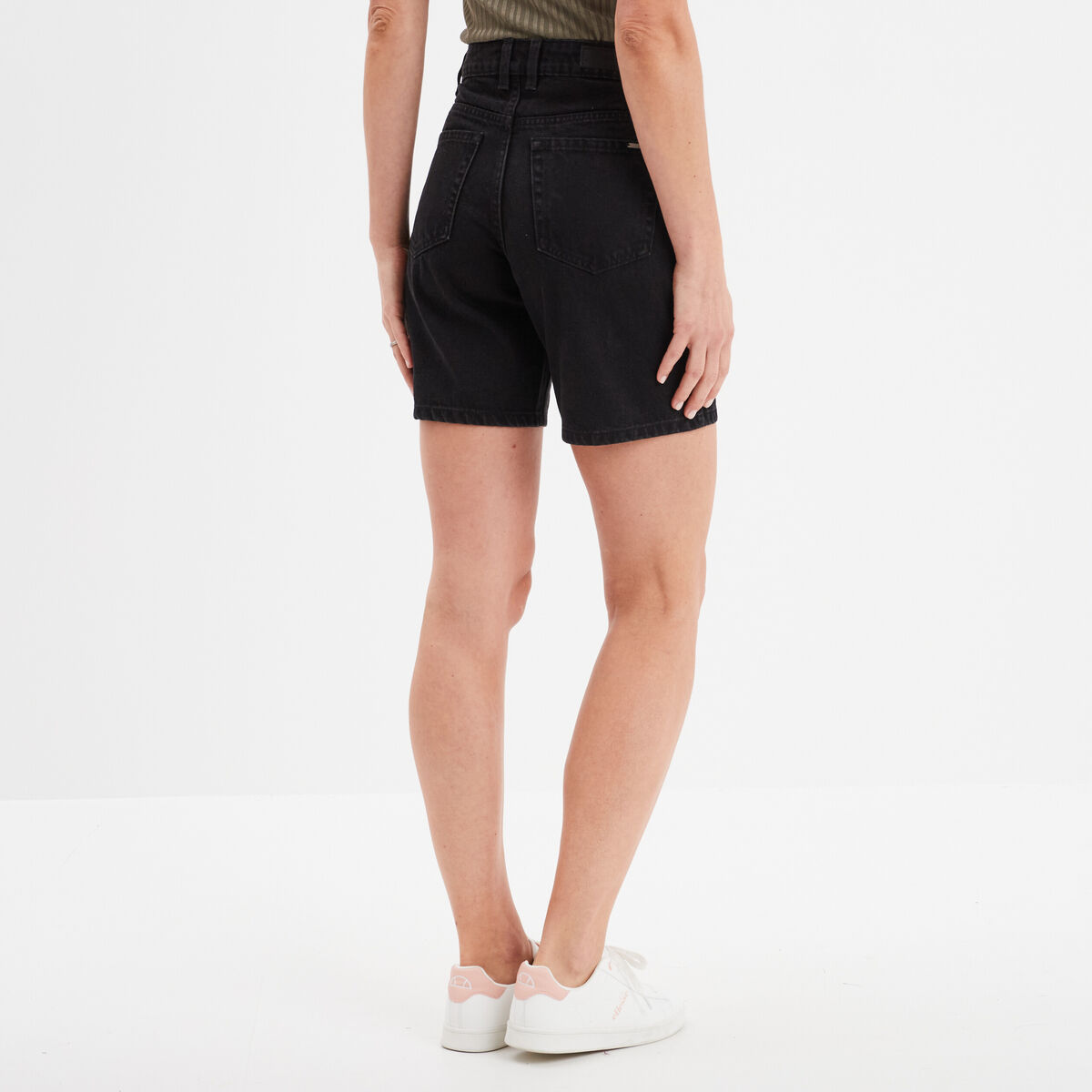 Bermuda en jean 5 poches Creeks denim noir femme