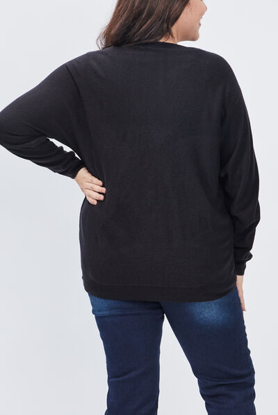 Gilet zippé grande taille noir femme grande taille