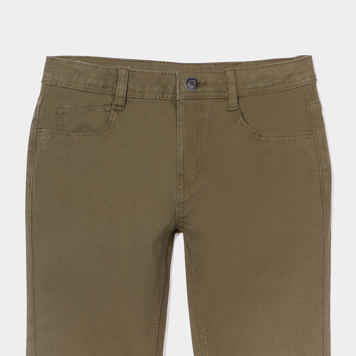 Pantalon regular avec poches vert kaki garçon