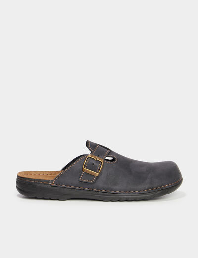 Mules avec boucles noir homme