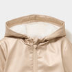 Parka imperm&eacute;able doubl&eacute;e &agrave; capuche couleur argent b&eacute;b&eacute; fille