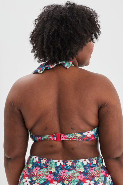 Haut de maillot de bain emboîtant rouge femme grande taille