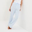 Pantalon de pyjama coton bleu ciel femme