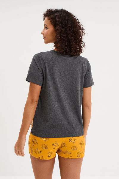 Ensemble pyjama short Le Roi lion Simba gris fonc&eacute; femme