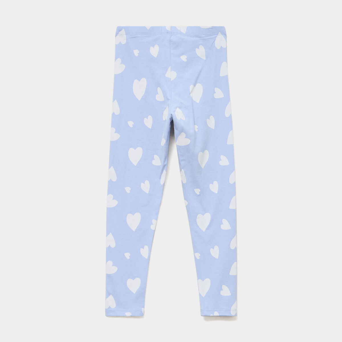 Legging taille &eacute;lastiqu&eacute;e coton bleu pastel fille