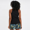D&eacute;bardeur encolure am&eacute;ricaine coton noir femme