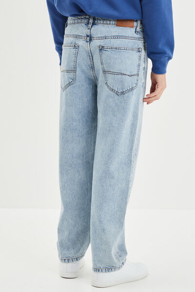 Jeans relaxed Creeks denim bleach homme