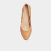 Escarpins iris&eacute;s marron clair femme