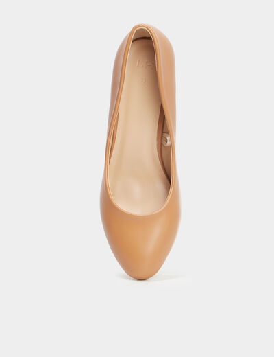 Escarpins irisés marron clair femme