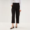 Pantalon droit cropped taille haute noir femme