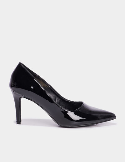 Escarpins vernis à talons Mosquitos noir femme