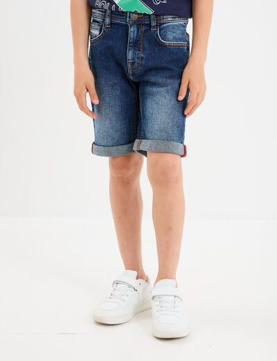 Bermuda regular en jean Creeks denim stone garçon