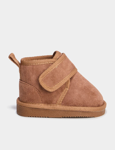 Boots &agrave; scratchs camel b&eacute;b&eacute; gar&ccedil;on