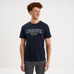 T-shirt col rond manches courtes coton bleu marine homme
