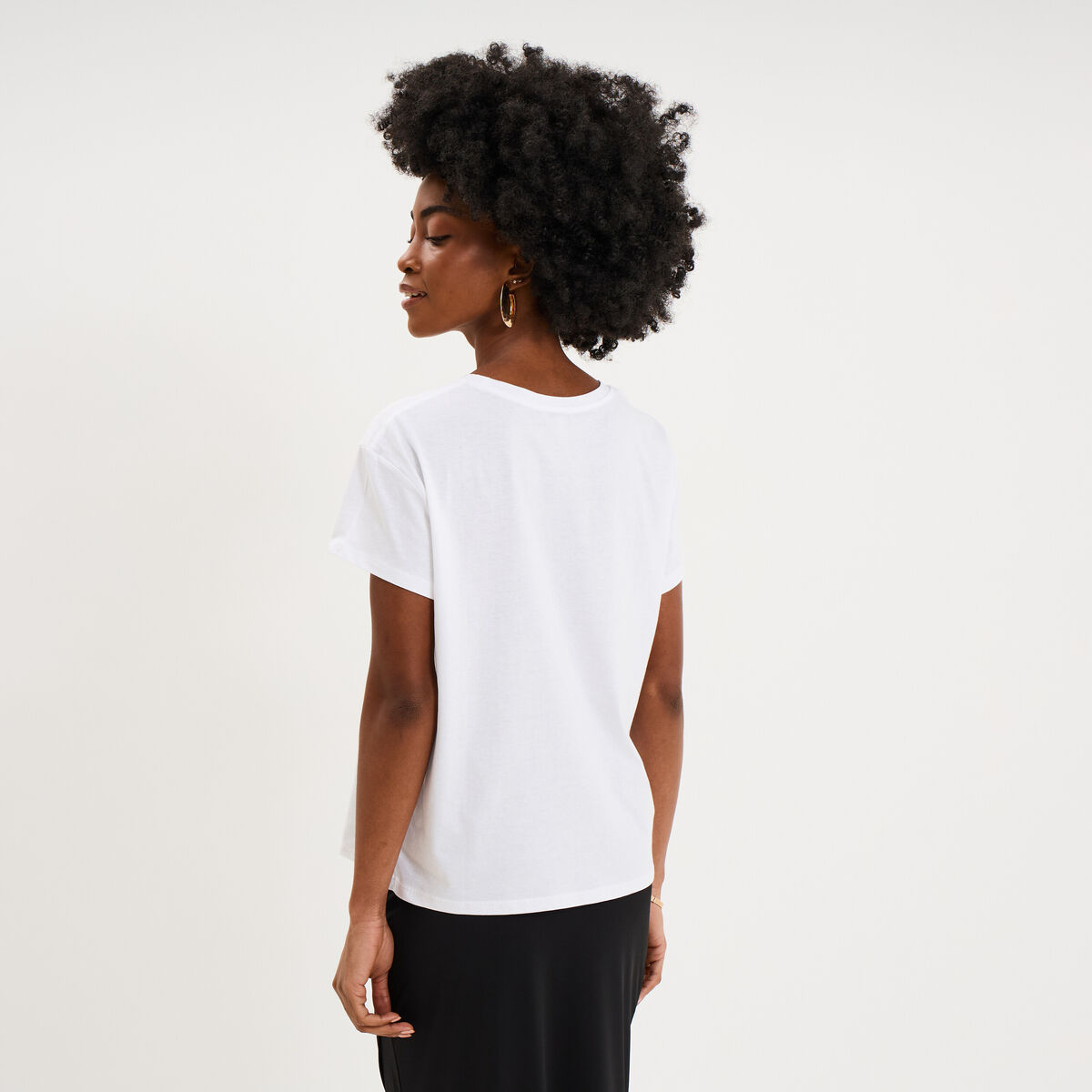 T-shirt F&ecirc;te des m&egrave;res &agrave; message coton blanc femme