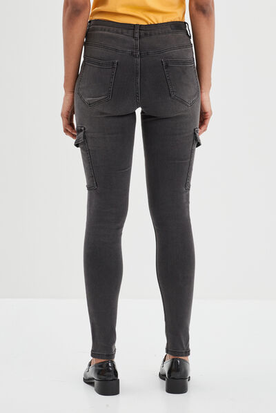 Jeans skinny battle Liberto denim gris femme