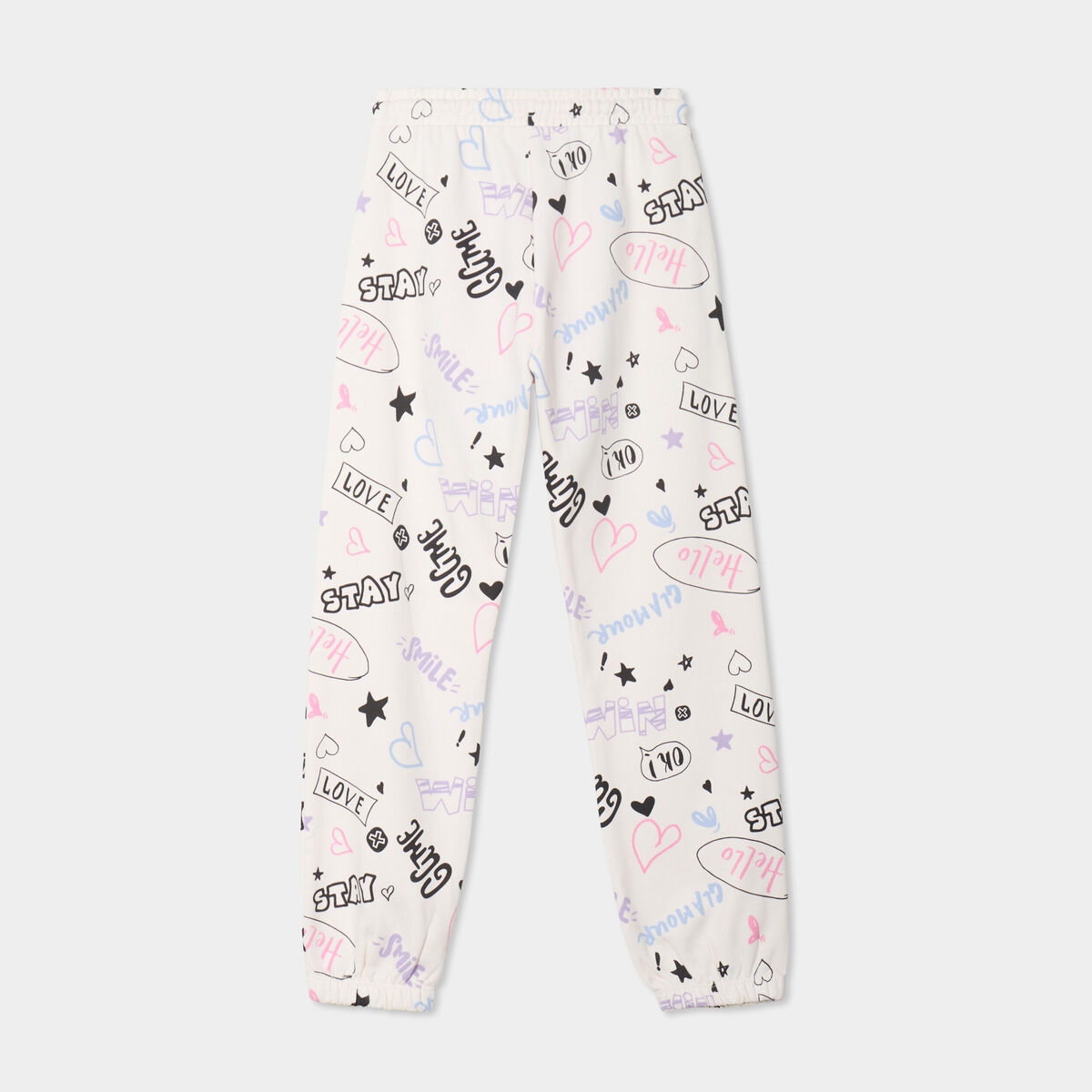 Pantalon de jogging molleton beige fille