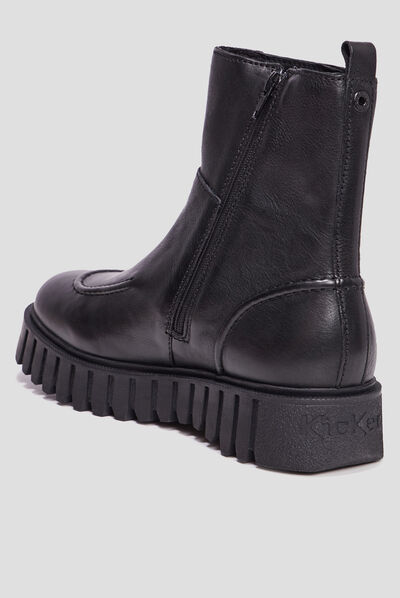 Bottines en cuir Kickers Kickfancy noir femme