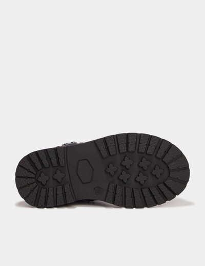 Bottines crantées avec boucles Liberto noir fille