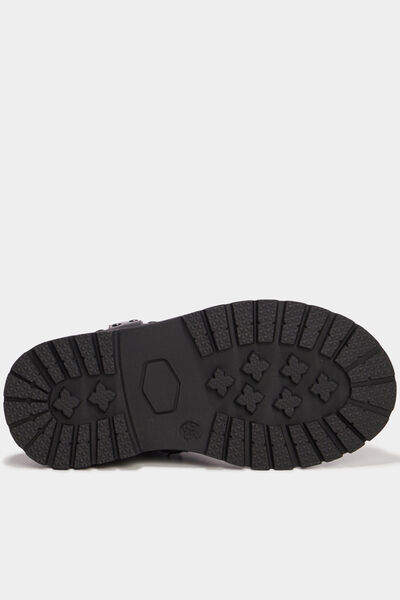 Bottines crant&eacute;es avec boucles Liberto noir fille