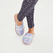 Chaussons mules holographiques NASA bleu femme