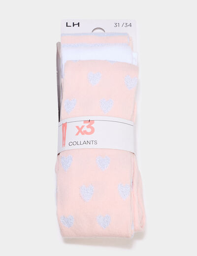 Lot 3 collants opaques multicolore fille