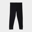 Legging cheville dentelle coton noir femme grande taille