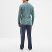 Ensemble pyjama 2 pièces haut et bas vert homme