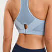 Brassi&egrave;re sport microfibre dos nageur bleu gris femme
