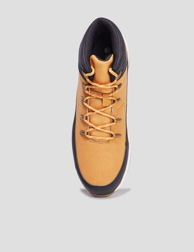 Bottines montantes &agrave; lacets jaune homme