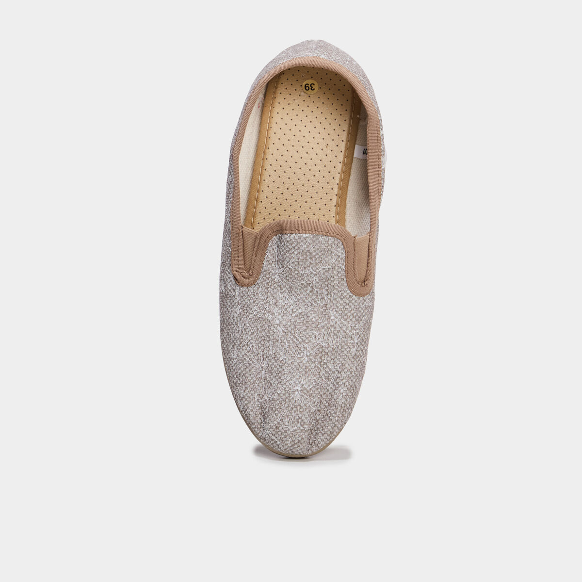 Chaussons compens&eacute;s sable femme