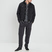 Blouson droit en jean noir homme