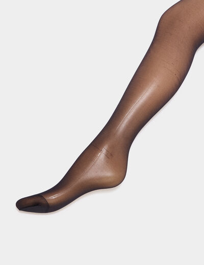 Lot 2 collants 20D ultra résistants noir femme